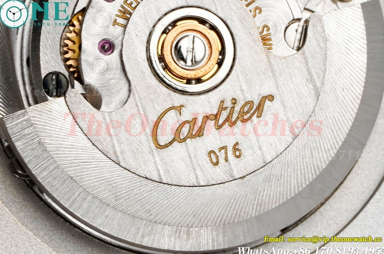 36mm 3KF De Cartier SS A076 Stk Bleu SS Ballon Pink 0217